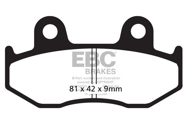EBC SFAC Carbon Series Scooter Brake Pads for 2000-2011 HONDA Street Front Organic Pair #SFAC323