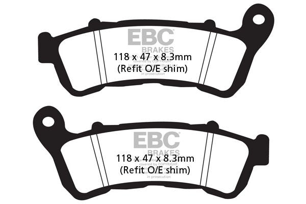 EBC SFAC Carbon Series Scooter Brake Pads Street Front Organic Pair