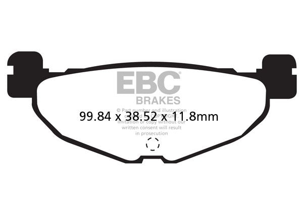 EBC SFAC Carbon Series Scooter Brake Pads for 2004-2013 YAMAHA Street Front Rear Organic Pair