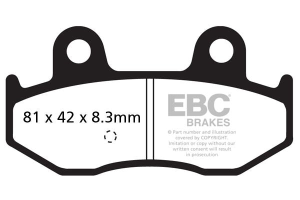 EBC SFAC Carbon Series Scooter Brake Pads for 2001-2006 SUZUKI Street Rear Organic Pair #SFAC411