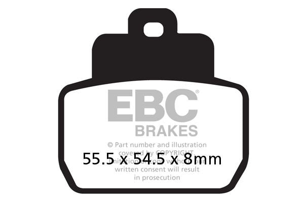 EBC SFAC Carbon Series Scooter Brake Pads for 2004-2008 PIAGGIO Street Rear Organic Pair #SFAC425