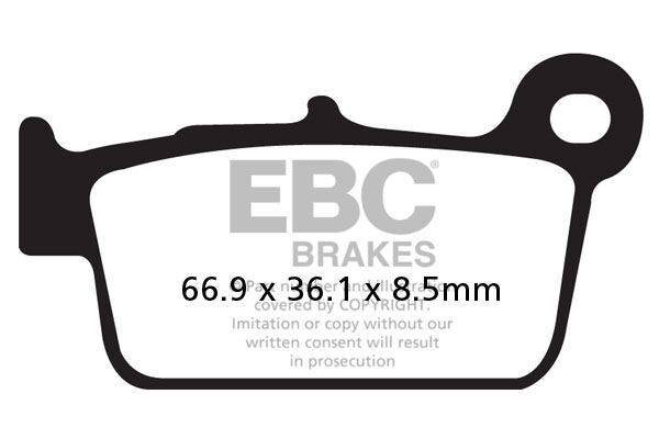 EBC TT Sport Carbon Fusion Brake Pads Off-Road Rear Pair
