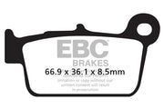 EBC TT Sport Carbon Fusion Brake Pads Off-Road Rear Pair #FA367/2TT