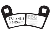 EBC TT Sport Carbon Fusion Brake Pads for 2008-2024 POLARIS Off-Road Front Rear Pair #FA456TT