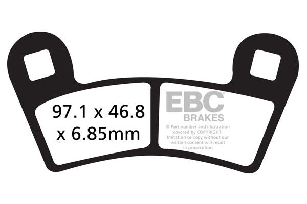 EBC TT Sport Carbon Fusion Brake Pads for 2008-2024 POLARIS Off-Road Front Rear Pair #FA456TT