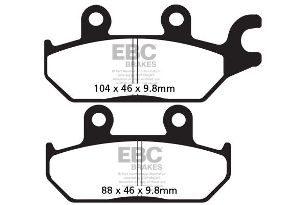 EBC TT Sport Carbon Fusion Brake Pads Off-Road Front Pair #FA642TT