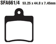 EBC SFA Series Organic Scooter Brake Pads for 2007-2015 DAELIM Street Front Organic Base Pair #SFA661/4