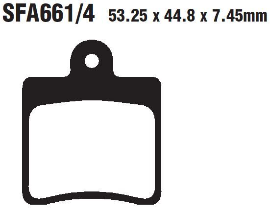 EBC SFA Series Organic Scooter Brake Pads for 2007-2015 DAELIM Street Front Organic Base Pair #SFA661/4