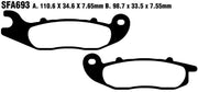 EBC SFAC Carbon Series Scooter Brake Pads Street Front Organic Pair #SFAC693
