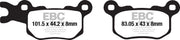 EBC TT Sport Carbon Fusion Brake Pads for 2016-2024 CAN AM (BRP) DEFENDER Off-Road Rear Pair