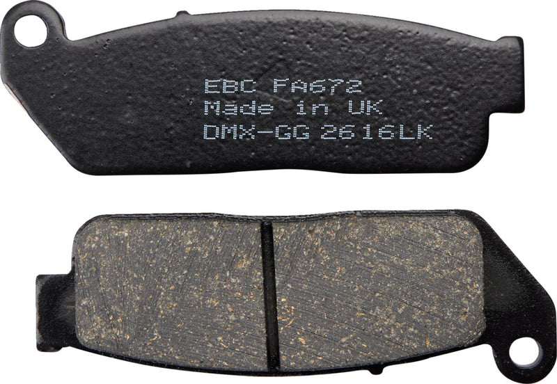 EBC Organic Base "FA" Brake Pads for 2015-2016 INDIAN SCOUT FA Series Front Left Aramid Fibre Set of 2 #FA672
