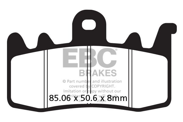 EBC FA Series Organic Brake Pads Street Front Organic Base Pair