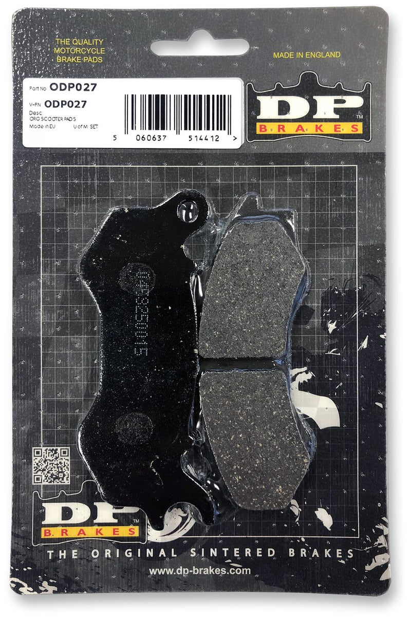 DP Brakes ODP Organic Brake Pads Street Front Organic Base Pair