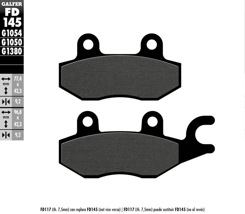 Galfer Brake Pad Orcanic Street Front Organic Base Set #FD145G1050
