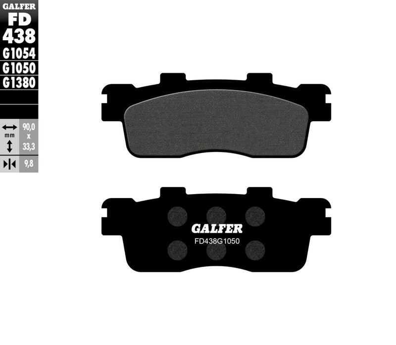 Galfer Brake Pad Orcanic for 2010-2014, 2016-2024 KYMCO Street Rear Organic Base Set #FD438G1050