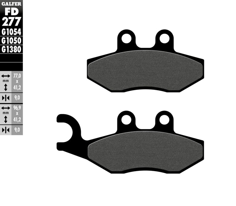 Galfer Brake Pad Orcanic Street Front Organic Base Set #FD277G1050