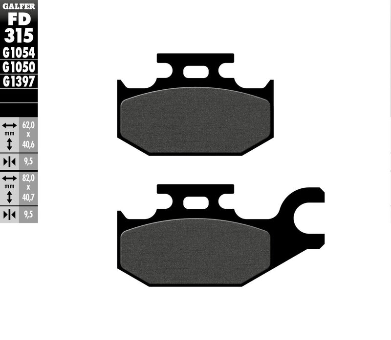 Galfer Brake Pad Orcanic Street Organic Base Set #FD315G1050