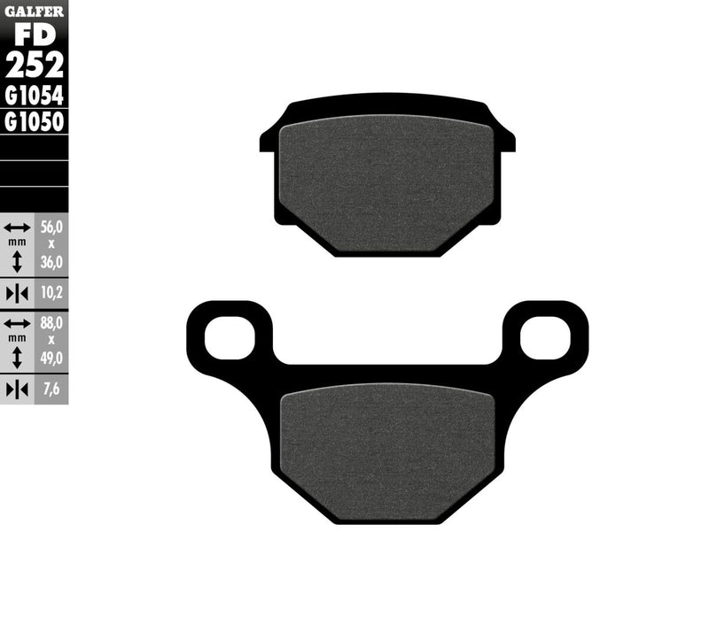 Galfer Brake Pad Orcanic Street Front Organic Base Set