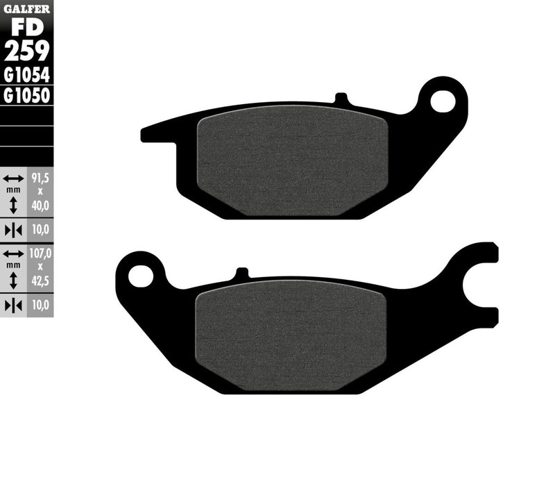 Galfer Semi-Metallic Brake Pads Semi-Sintered Metal Set #FD259G1054
