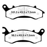 EBC FA Series Organic Brake Pads for 2019-2022 MUTT Organic Base Set