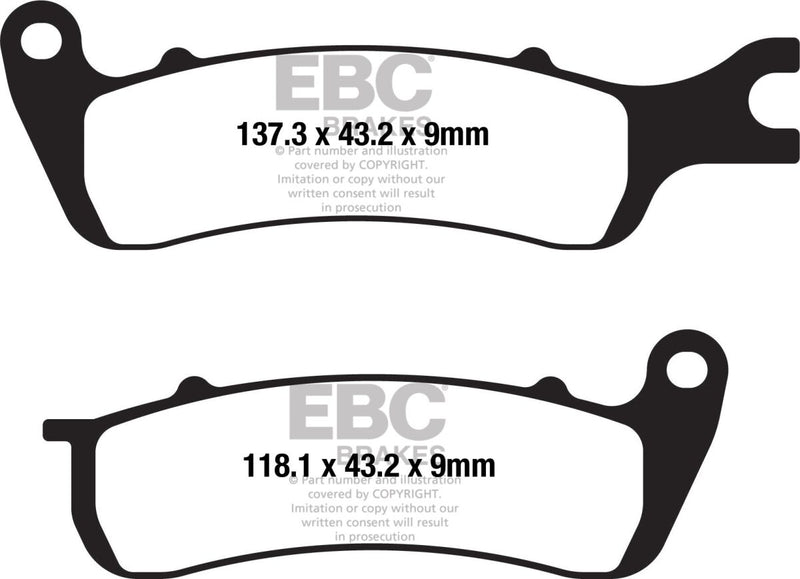 EBC FA Series Organic Brake Pads Organic Base Set #FA722
