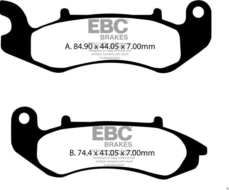 EBC FA Series Organic Brake Pads Organic Base Pair #FA707