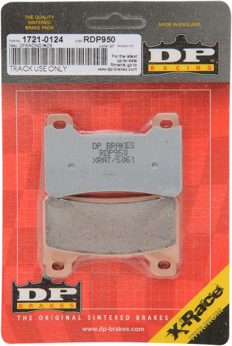 DP Brakes RDP X-Race Titanium Sintered Brake Pads for 2004-2018 HONDA RDP Racing Front Sintered Metal Copper Alloy Set of 2