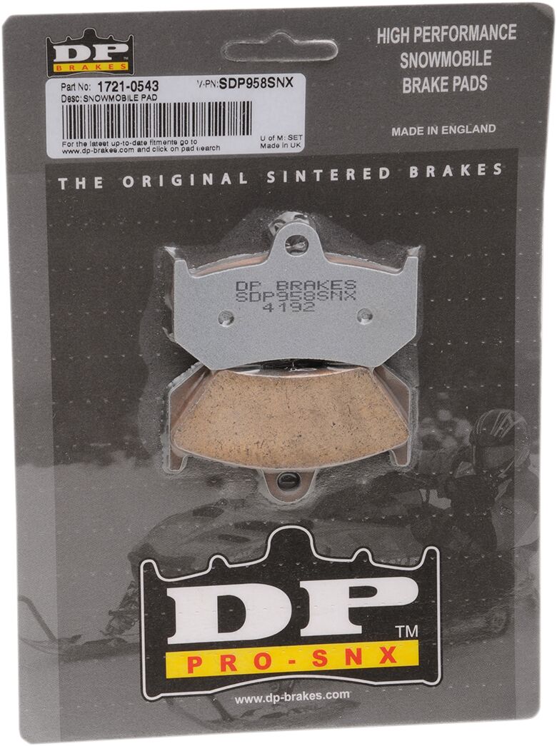 DP Brakes SDP Pro-SNX HH+ Sintered Brake Pads Front Sintered Metal Copper Alloy Set of 2 #SDP958SNX