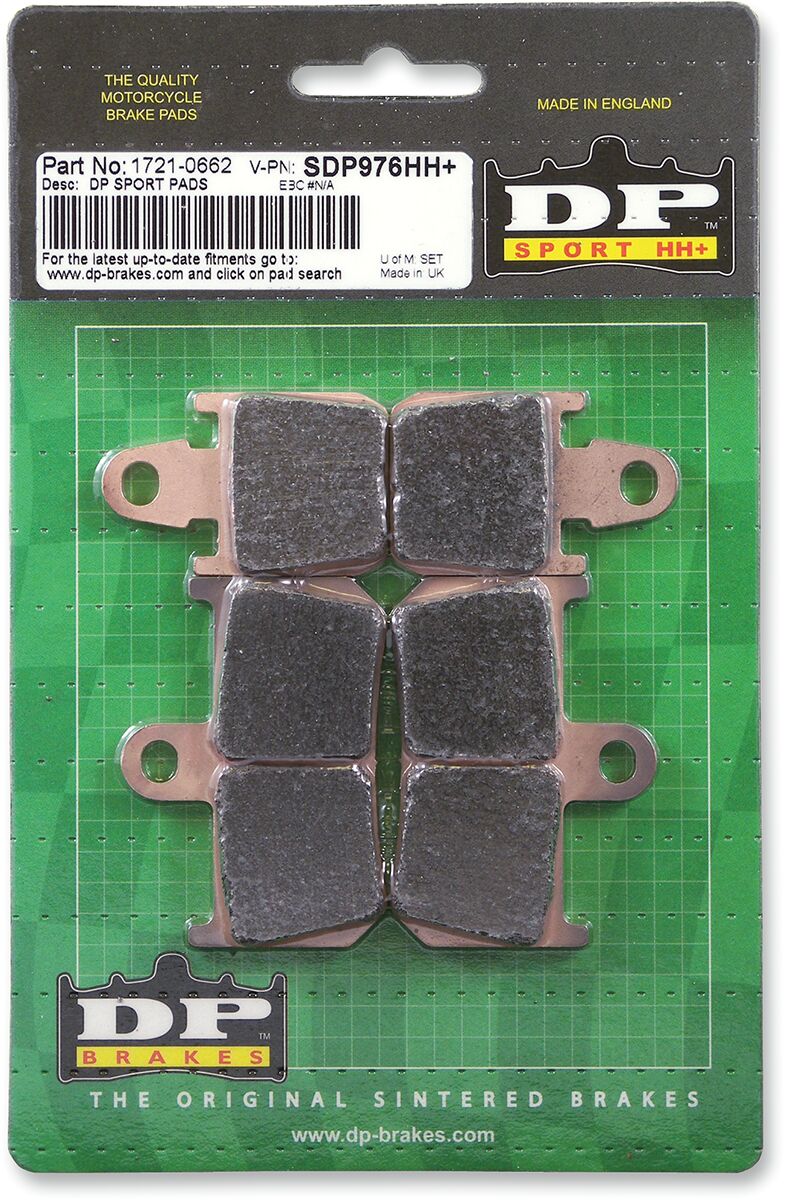 DP Brakes SDP Sport HH+ Sintered Brake Pads for 2007-2020 YAMAHA Front Sintered Metal Copper Alloy Set of 4 #SDP976HH+
