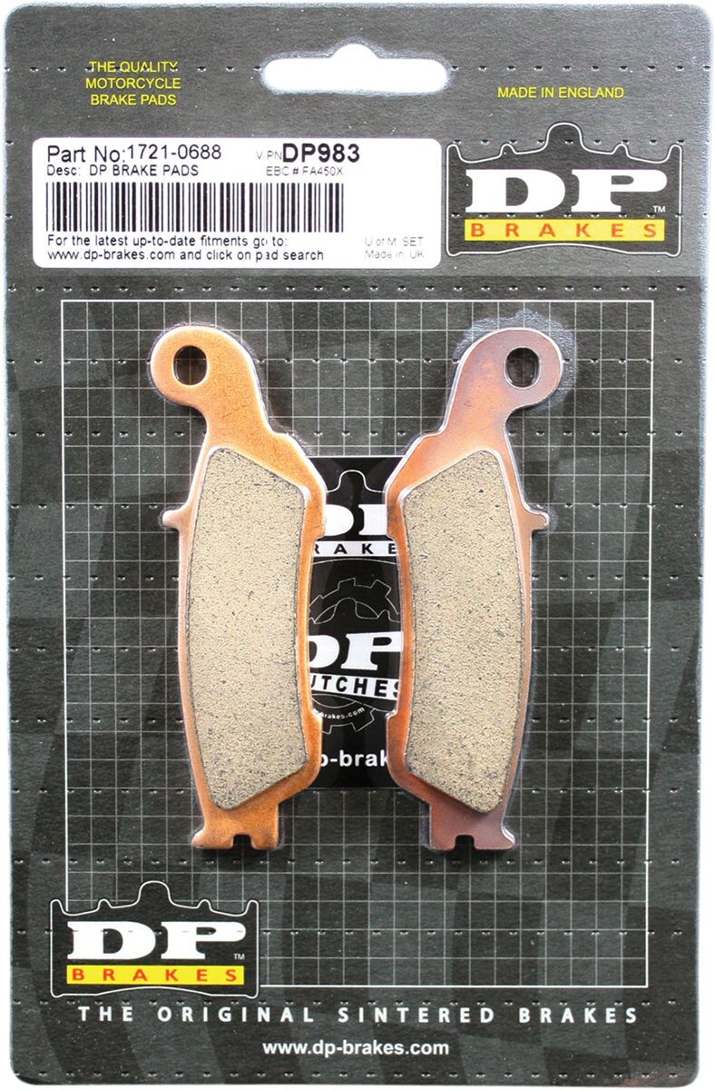 DP Brakes Standard DP Sintered Brake Pads Front Sintered Metal Set #DP983