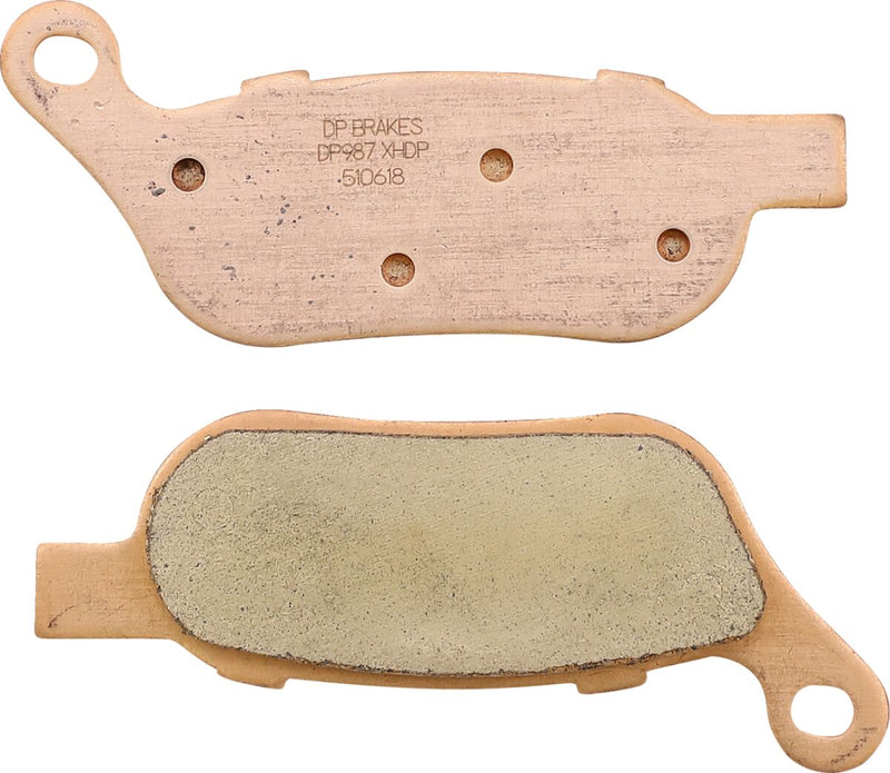 DP Brakes Sintered Metal Harley/Buell Brake Pads - 127 mm (5"), Set of 2, 52,5 mm (2-1/16") for Harley-Davidson Softail & Dyna 2008-2017