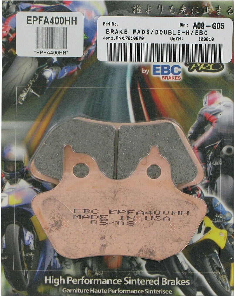 EBC Extreme Performance Sintered "EPFA" Brake Pads for 2000-2007 Harley-Davidson EPFA-HH Series Front Rear Sintered Metal Copper Set of 2 #EPFA400HH