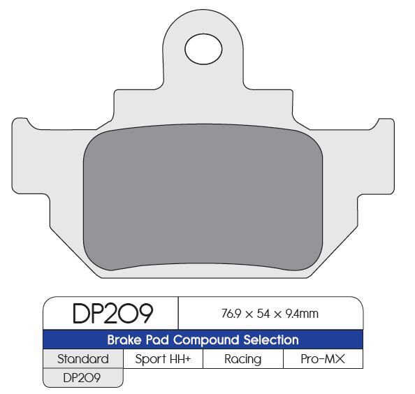 DP Brakes Standard Sintered Metal Brake Pads for 1985-1989 SUZUKI DR 600 Multi-Purpose Front Pair #DP209