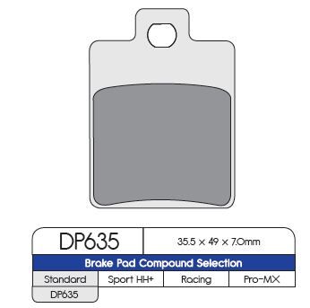 DP Brakes Standard Sintered Metal Brake Pads Multi-Purpose Front Rear Pair
