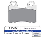 DP Brakes SDP Pro MX High-Performance Brake Pads Off-Road Front Sintered Metal Copper Alloy Pair