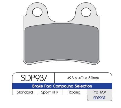 DP Brakes SDP Pro MX High-Performance Brake Pads Off-Road Front Sintered Metal Copper Alloy Pair #SDP937