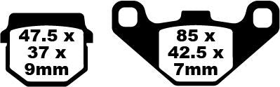 EBC FA-HH Series Sindered Brake Pads Street Front Rear Sintered Metal Pair #FA083HH