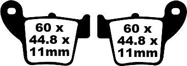 EBC TT Sport Carbon Fusion Brake Pads Off-Road Rear Sintered Metal Pair #FA346TT