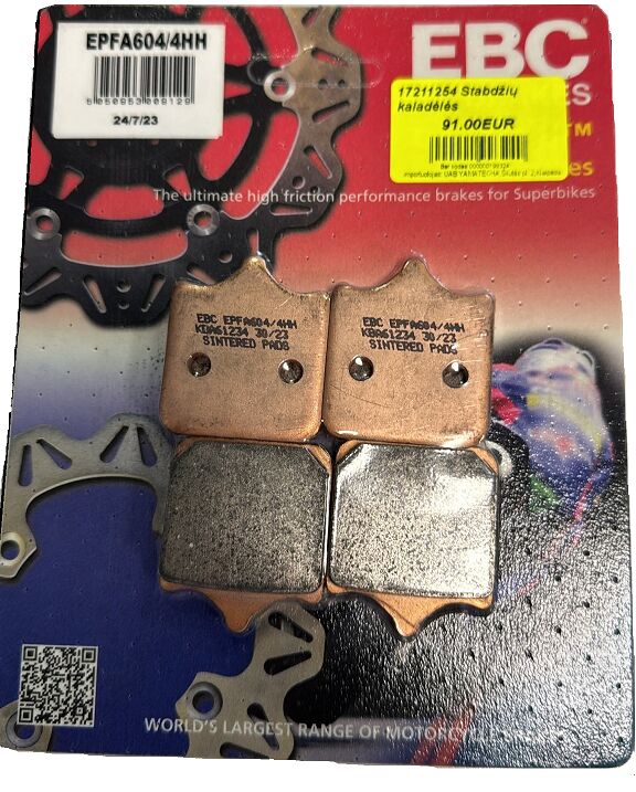 EBC EPFA Series Extreme Pro Sindered Brake Pads Street Track Front Front Left Sintered Metal Set #EPFA604/4HH