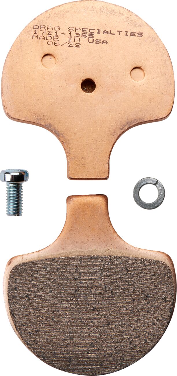 Drag Specialties Sintered Metal Harley/Buell Brake Pads Fits Harley-Davidson Dyna, Softail, Sportster, Touring Models 1983-2011