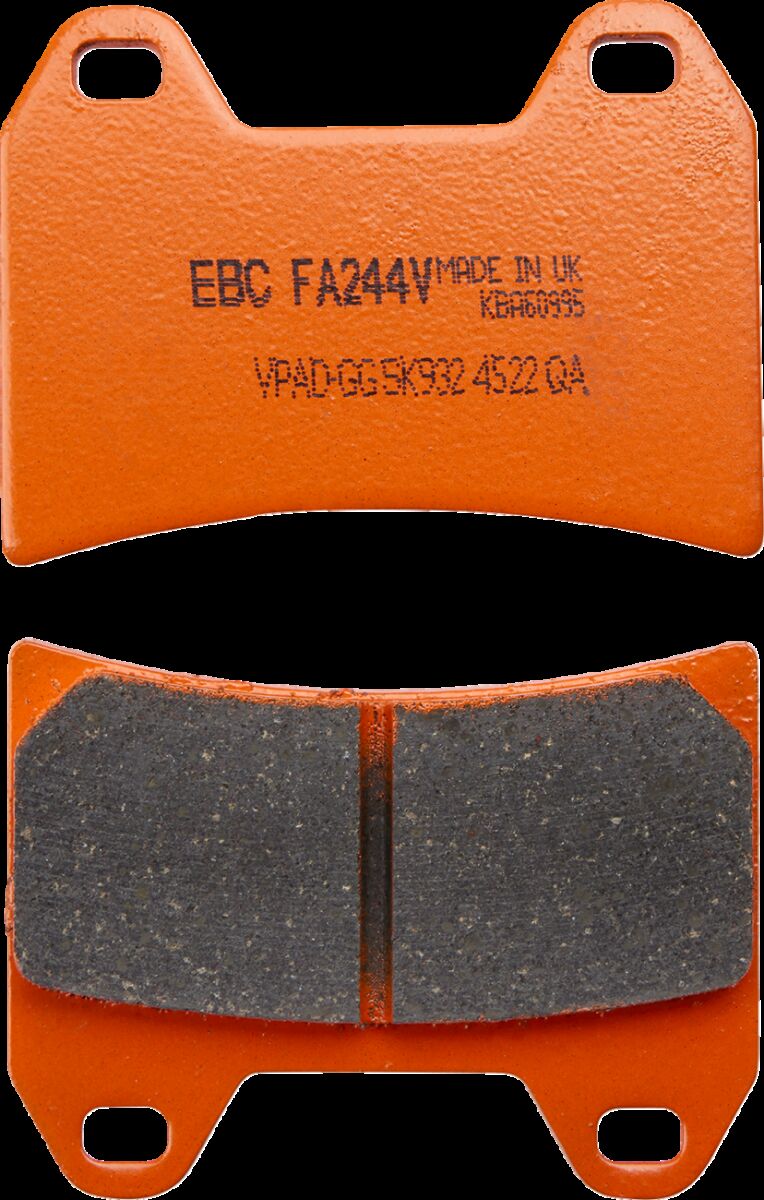 EBC Semi-Sintered "V" Brake Pads FA-V Series Front Semi-Sintered Metal Copper Set of 2 #FA244V