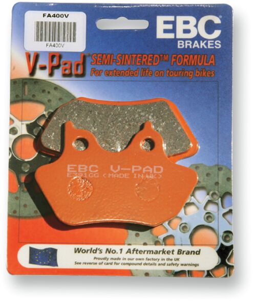 EBC Semi-Sintered "V" Brake Pads FA-V Series Front Semi-Sintered Metal Copper Set of 2 #FA244V