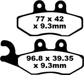 EBC SFA-HH Series Sindered Scooter Brake Pads Street Front Rear Sintered Metal Pair