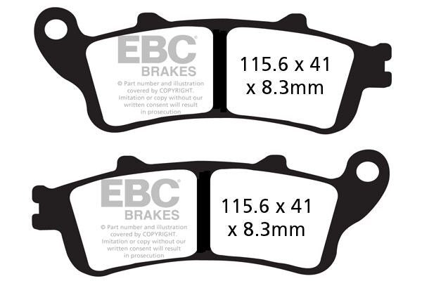 EBC Vee Semi-Sintered Brake Pads for 2002-2019 HONDA Street Rear Semi-Sintered Metal Semi-Metallic Pair #FA261V