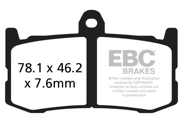 EBC GPFAX Series Race Sindered Brake Pads for 2013-2016 TRIUMPH Track Front Sintered Metal Pair #GPFAX491HH