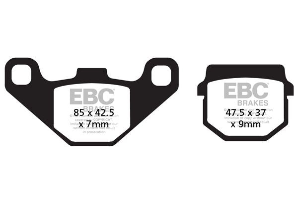 EBC SFA-HH Series Sindered Scooter Brake Pads Street Front Rear Sintered Metal Pair #SFA083HH