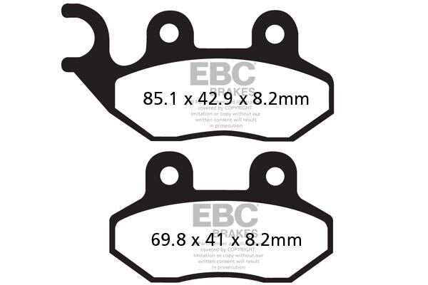 EBC SFA-HH Series Sindered Scooter Brake Pads Street Front Rear Sintered Metal Pair