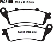 EBC SFA-HH Series Sindered Scooter Brake Pads Street Front Sintered Metal Pair #SFA281HH