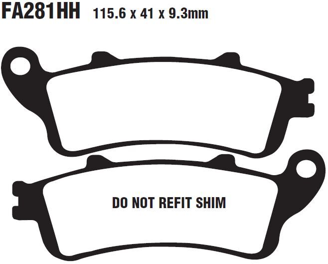 EBC SFA-HH Series Sindered Scooter Brake Pads Street Front Sintered Metal Pair #SFA281HH