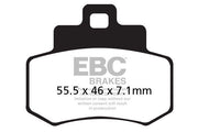 EBC SFA-HH Series Sindered Scooter Brake Pads for 2001-2006 KYMCO GRAND DINK 250 Street Rear Sintered Metal Pair #SFA356HH